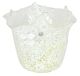 FAZZOLETTO MACETE MURRINE Murano Glass Vase Bowl Silverleaf Murrine Venice Made Italy-White