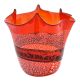 HANDKERCHIEF SILVER BAND Centerpiece Murano Glass Vase Bowl Silverleaf Venice Made Italy