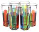 BICCHIERI LIQUORE PROVENZA Set 6 liqueur glasses hand painted Venice authentic Made in Italy