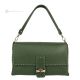 ROMINA women's hand bag and Crossbody Bag in real handcrafted green leather 