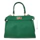 JOLIE women's hand bag and Crossbody Bag in real handcrafted green leather 
