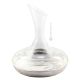 DECANTER WITH SILVER PLATED BOTTOM Wine Water Glass and Silver Plated Artistic Creation Handcraft Made in Italy *52.7oz 