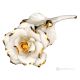 GOLDEN ROSE – Hanging flower in Capodimonte porcelain, 24K gold details