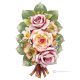 ROSE - Wall floral composition, high quality Capodimonte ceramic, handmade.