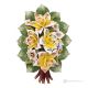 ORCHIDS - Wall floral branch, Capodimonte ceramic, high quality