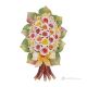 ROSELLINE - Wall floral branch, Capodimonte ceramic, high quality