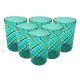 ACQUA CANNE Set 6 Tumbler Trinkgläser aus Muranoglas Made in Italy