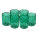 LIQUOR FILIGREE Set 6 shot glasses in Murano glass Made in Italy
