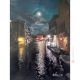 NIGHT Painting on canvas by Massimo Scarpa with encaustic technique